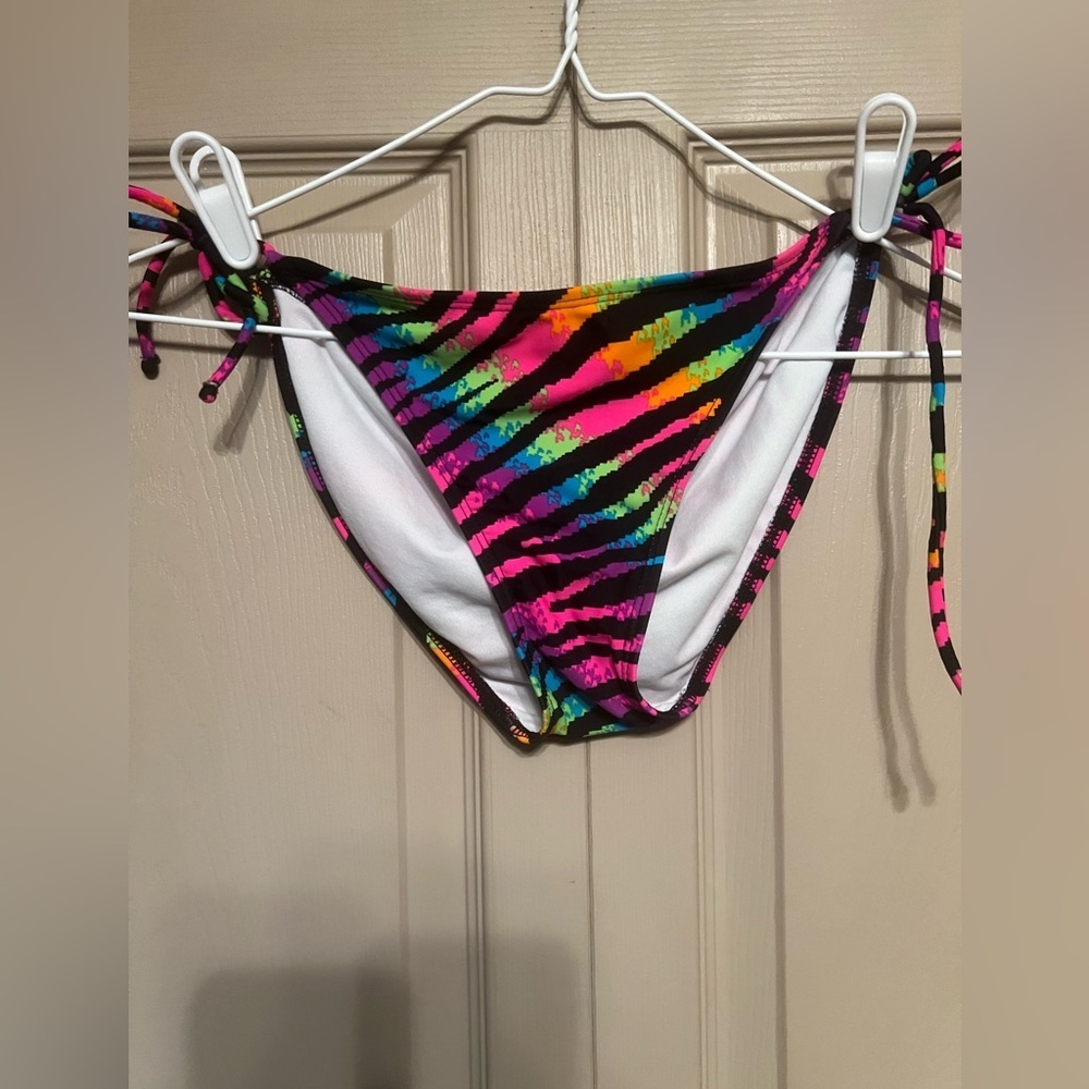 OP Multicolor Zebra Print Bikini Bottom